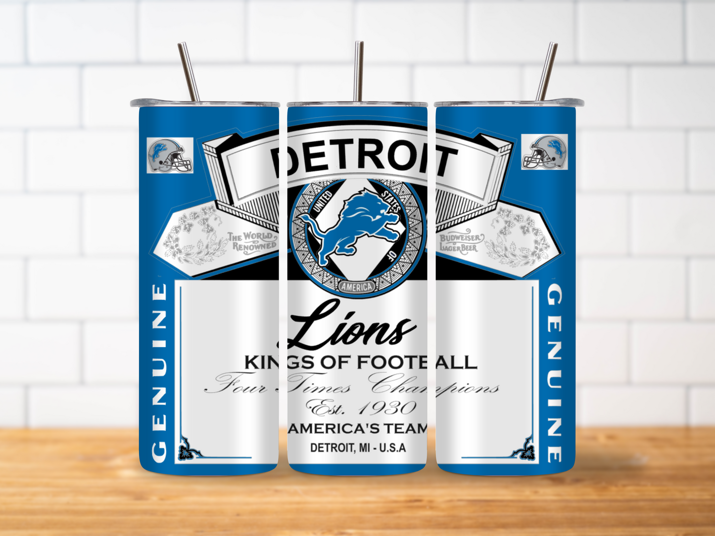 Detroit Lions | Kings of Football | 20OZ Tumbler