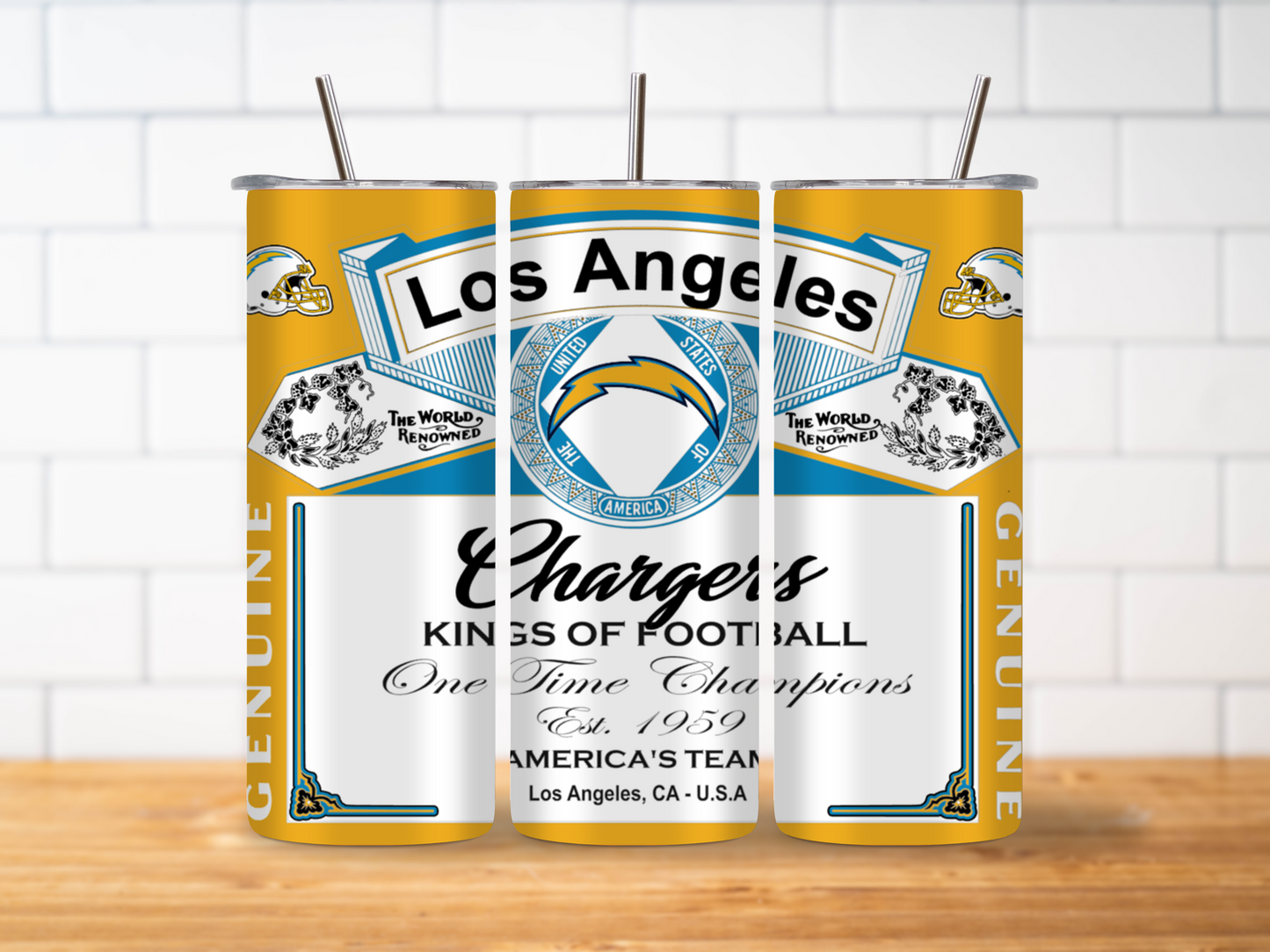 Los Angeles Chargers | Kings of Football | 20OZ Tumbler