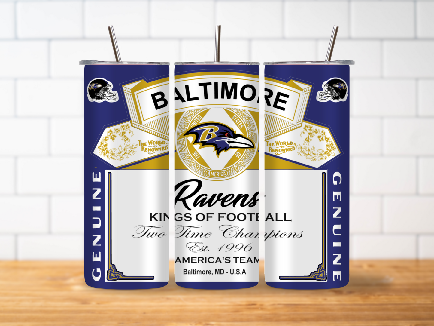 Baltimore Ravens | Kings of Football | 20OZ Tumbler